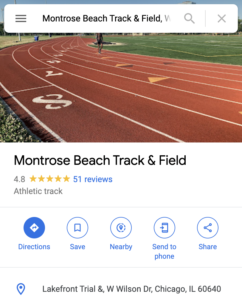 Chicago Montrose Beach Track