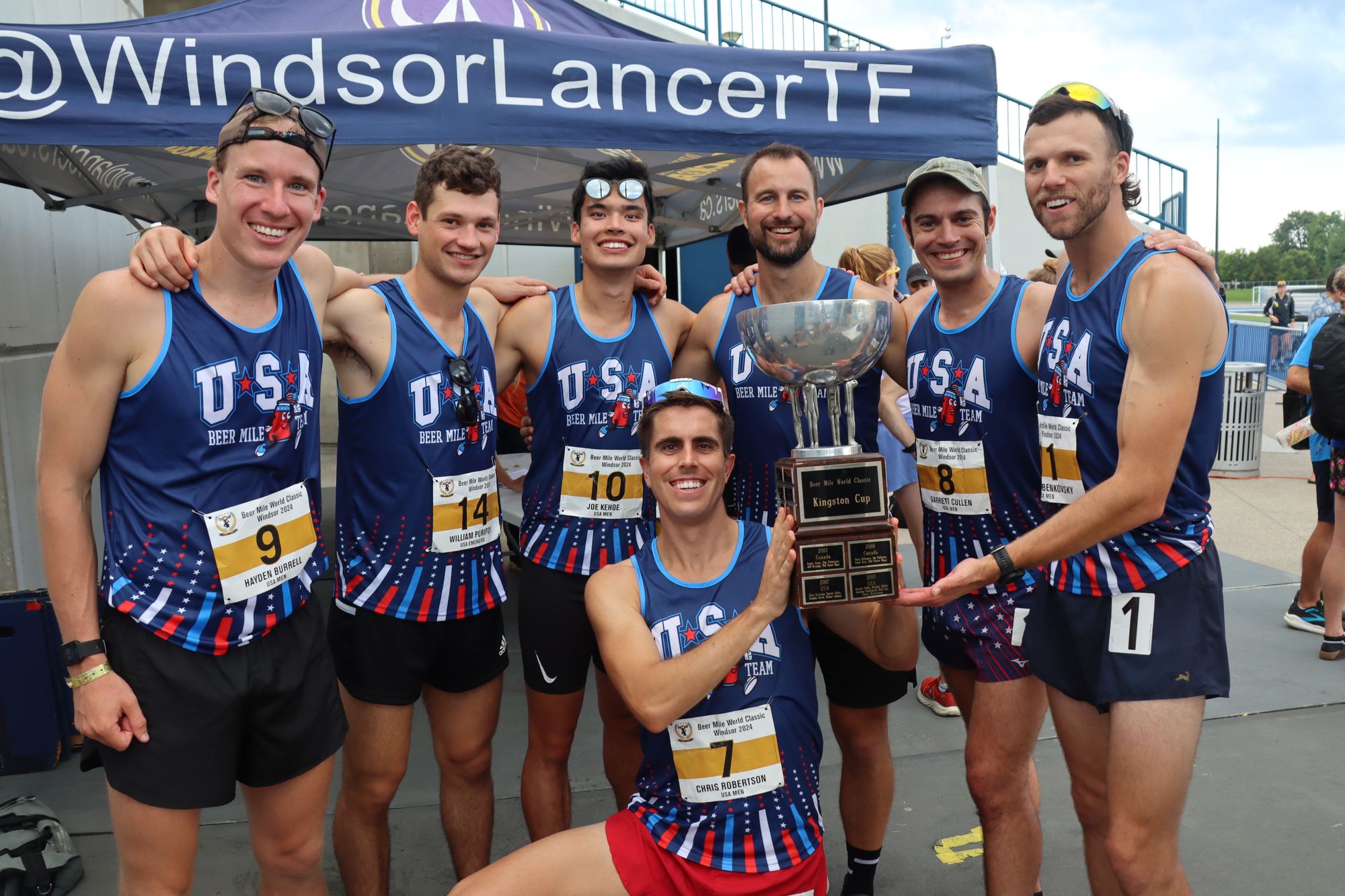 Team USA takes home the Kingston Cup - from left to right: Hayden Bunnell, William Purifoy, Joe Kehoe, Chris Robertson, Nate Beach, Garrett Cullen, Andrew Benkovsky