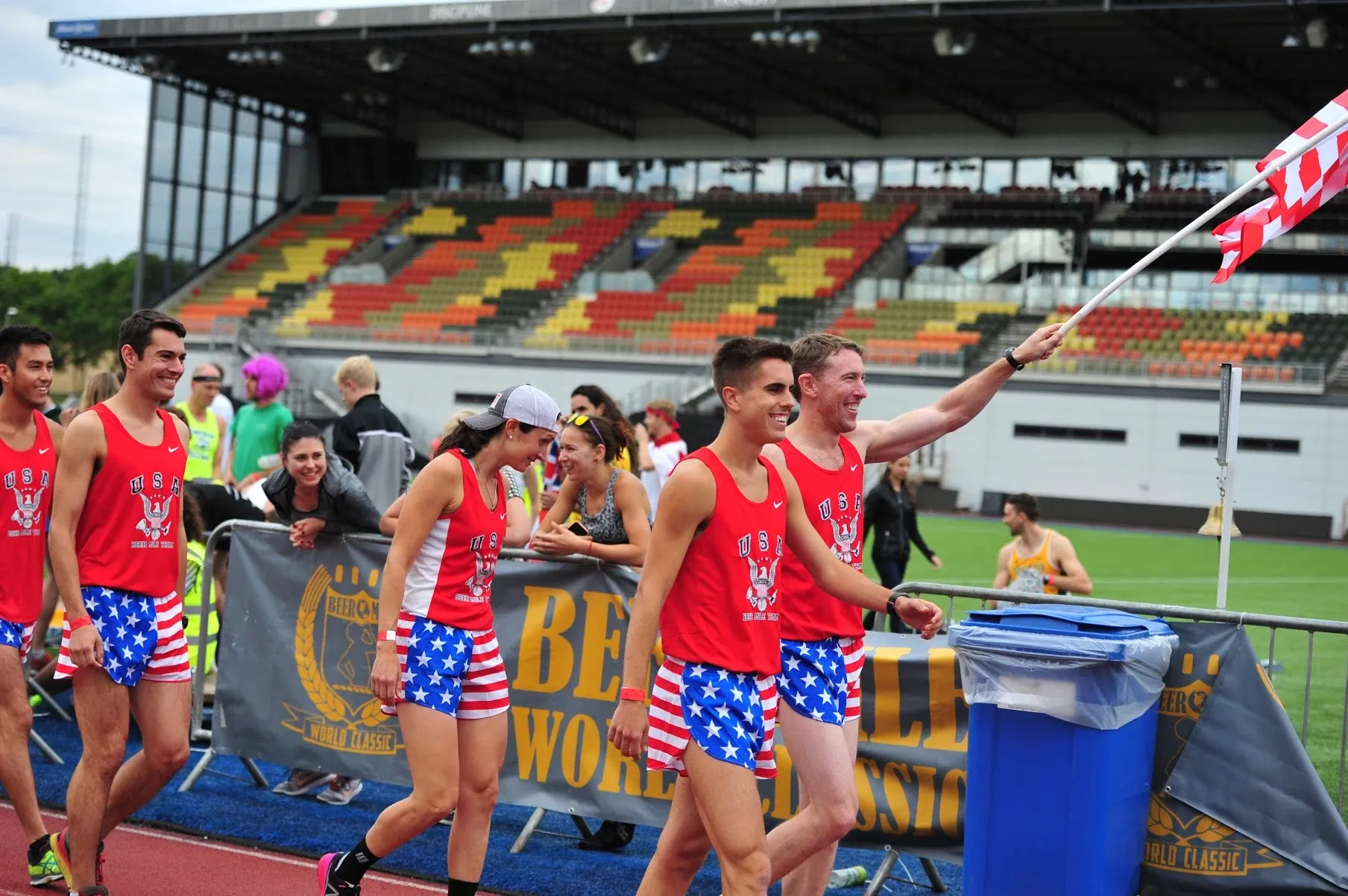 Team USA at the 2017 Beer Mile World Classic in London