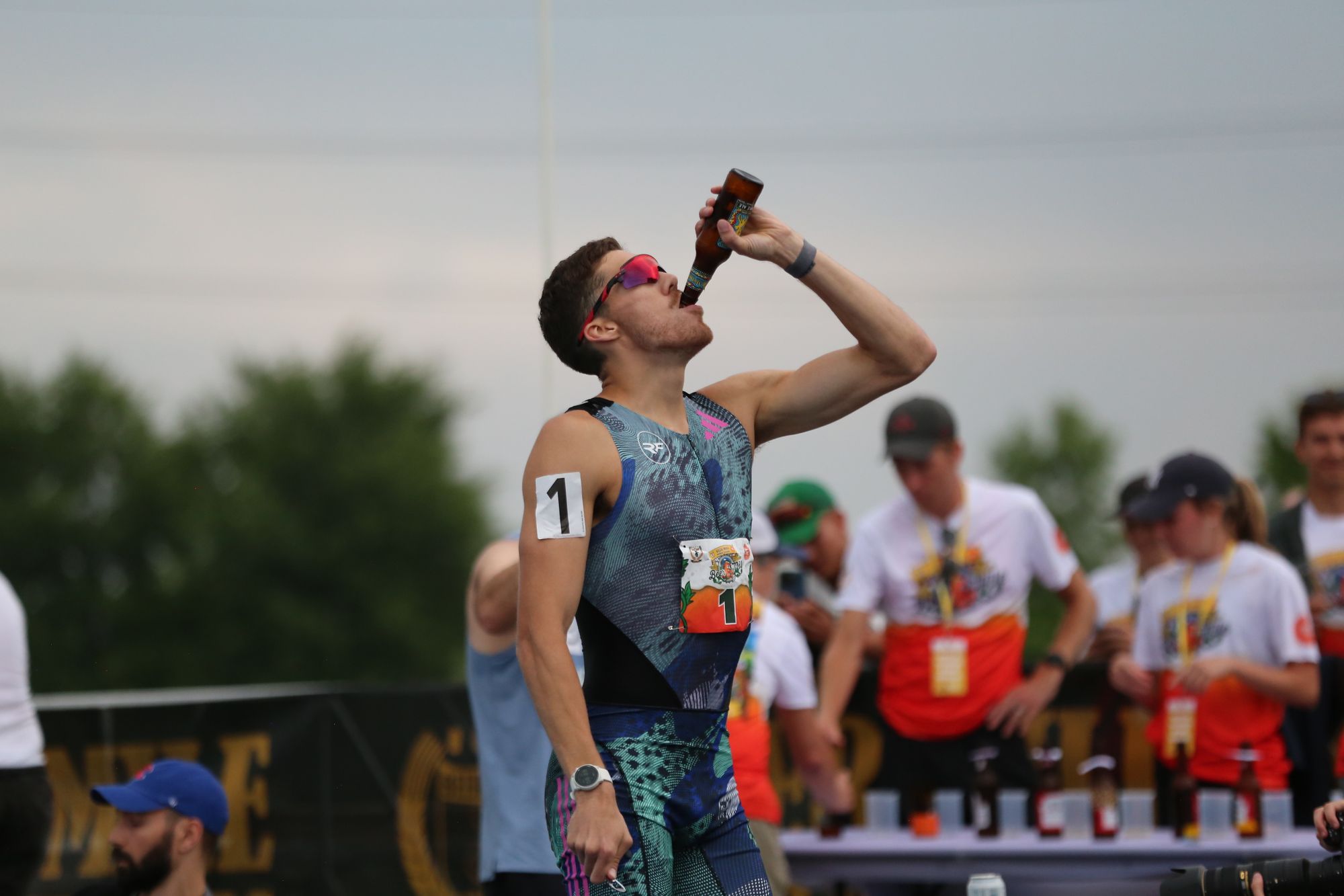 Corey Bellemore at the 2023 Beer Mile World Classic