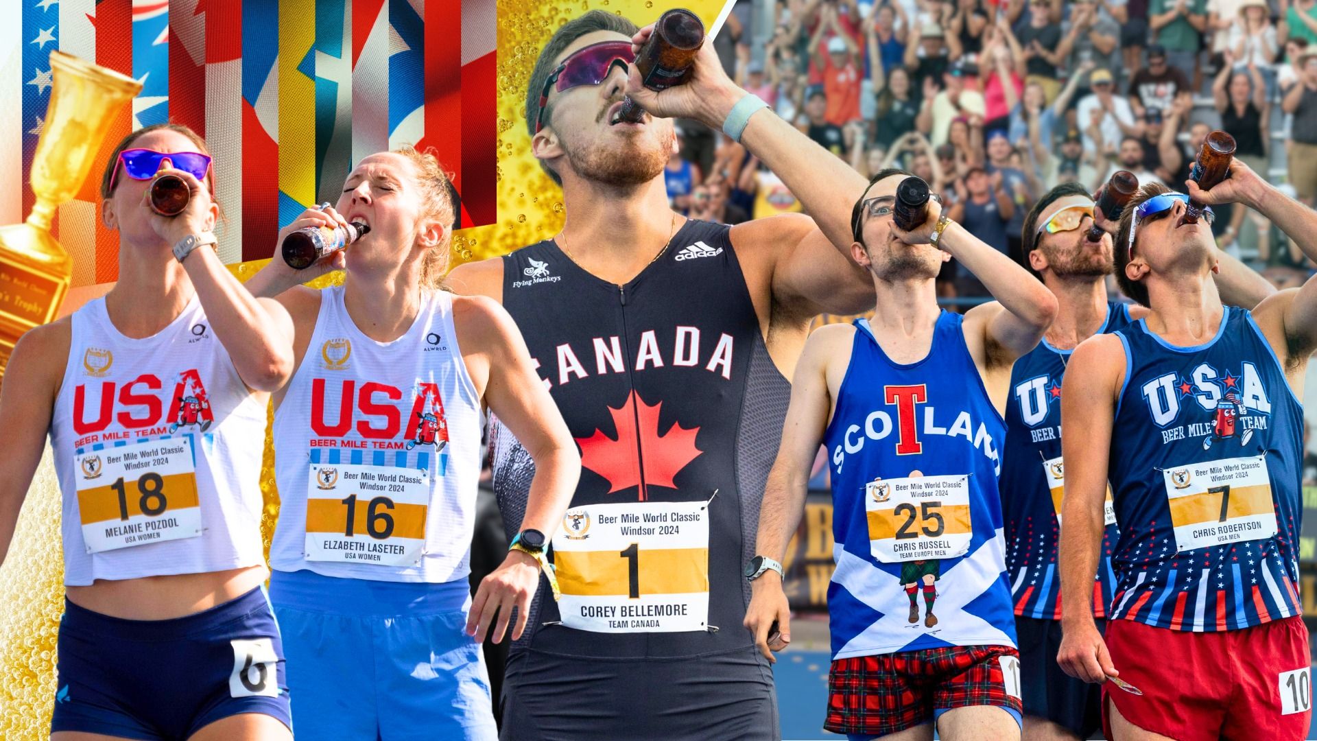 10th Annual Beer Mile World Classic - Windsor, Ontario - August 17, 2024